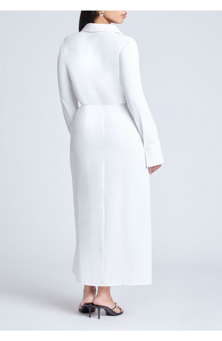 ELOQUII Collared Maxi Shirt Dress, Alternate, color, Sugar Swizzle