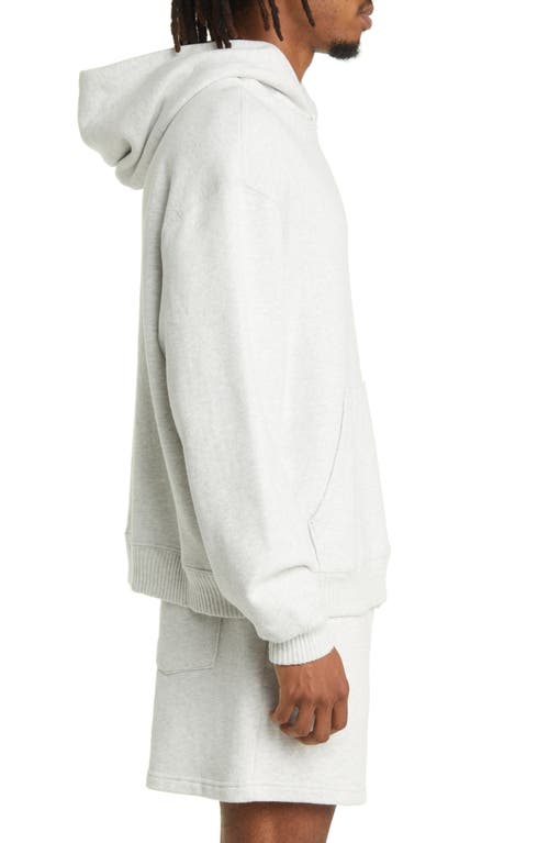 Elwood Core Oversize Organic Cotton Brushed Terry Hoodie In White