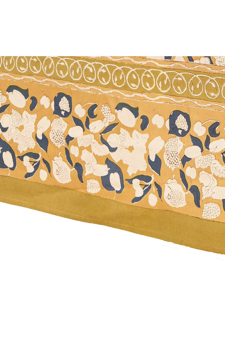 Forest Harvest Tablecloth, Alternate, color, Mustard/Blue 71" x 142"