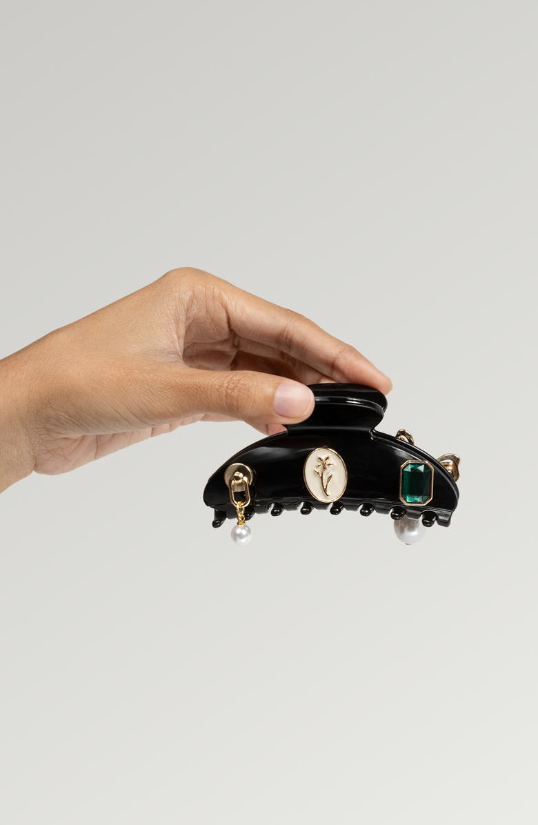 Kitsch Pop<sup>™</sup> Charms & Cloud Hair Clip 7-Piece Set, Alternate, color, Black