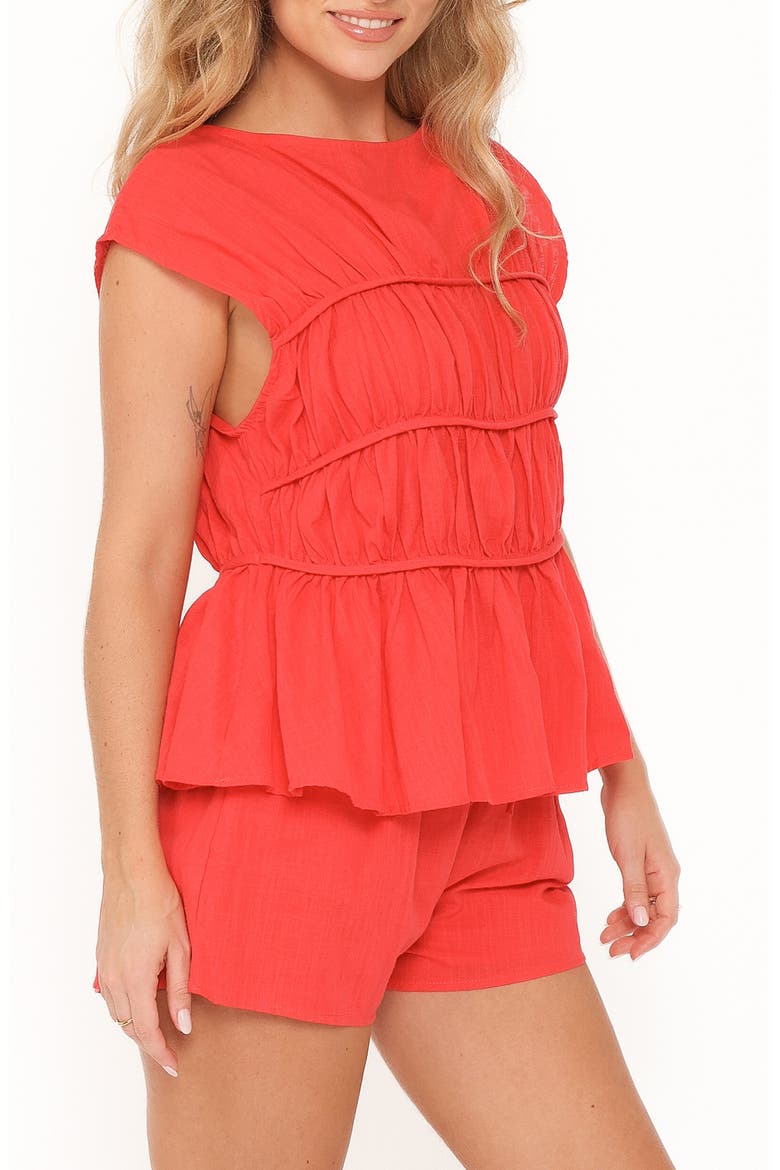 Karly 2-Piece Short Set, Alternate, color, RED