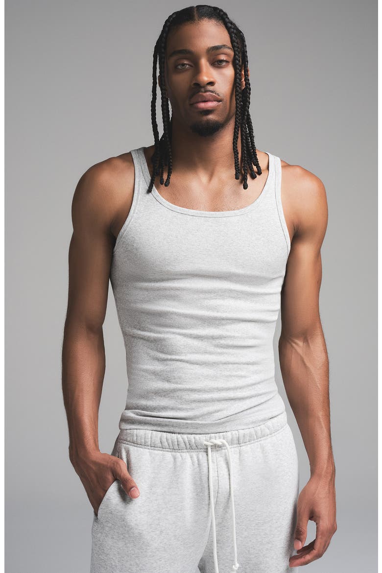 3-Pack Rib Stretch Cotton Tanks, Main, color, ECRU MULTI