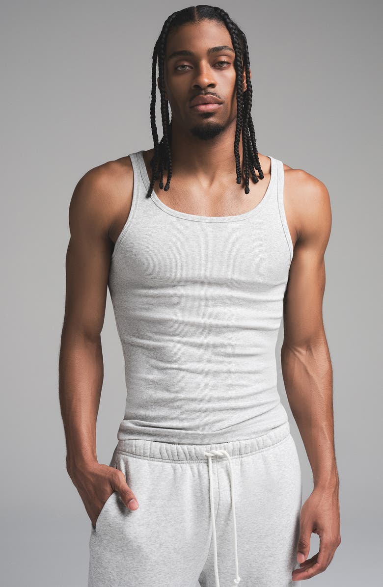 SKIMS 3-Pack Rib Stretch Cotton Tanks, Main, color, Ecru Multi