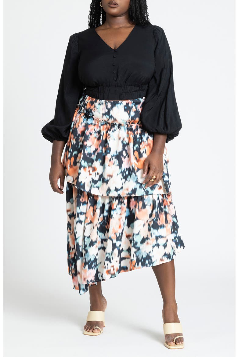 Long Sleeve Organdy Top, Alternate, color, BLACK ONYX