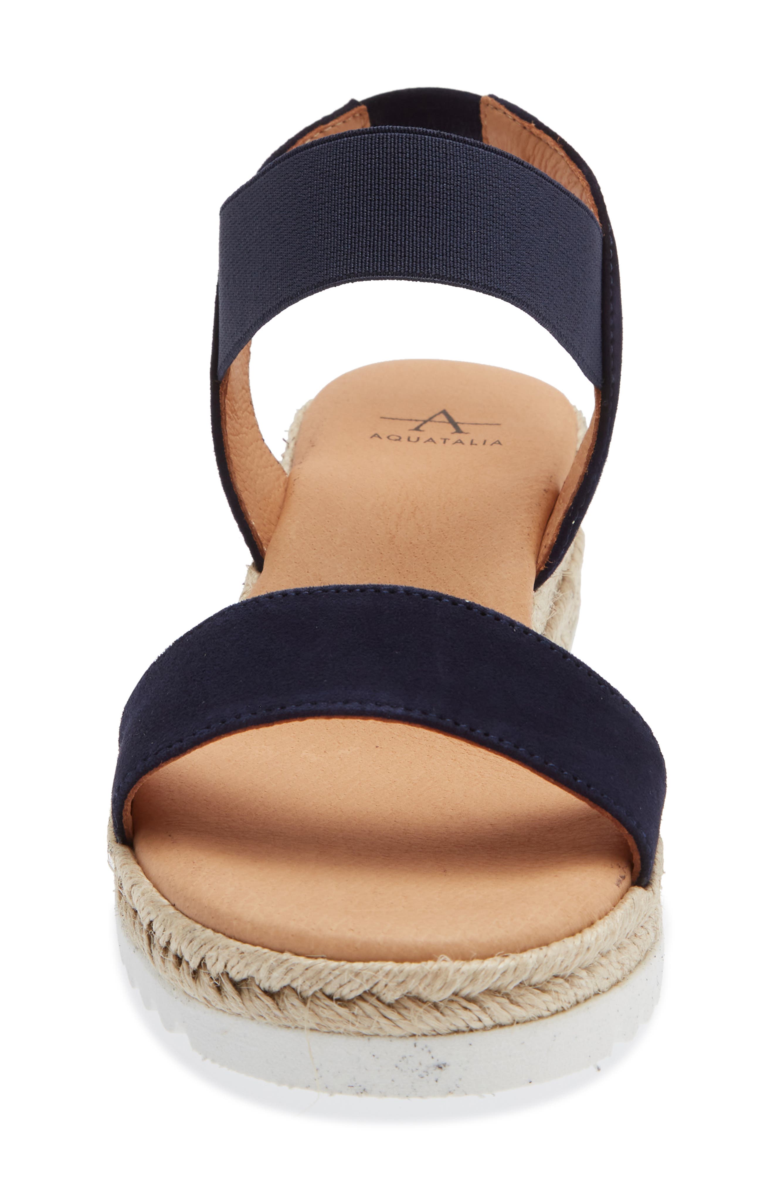 Avina Espadrille Wedge Sandal, Alternate, color, NAVY SUEDE