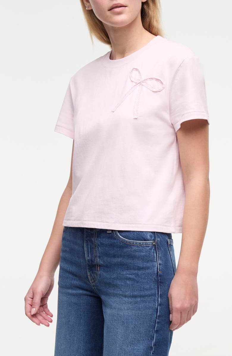 Wildfox Pretty Bow Appliqué T-Shirt, Alternate, color, Pale Lilac