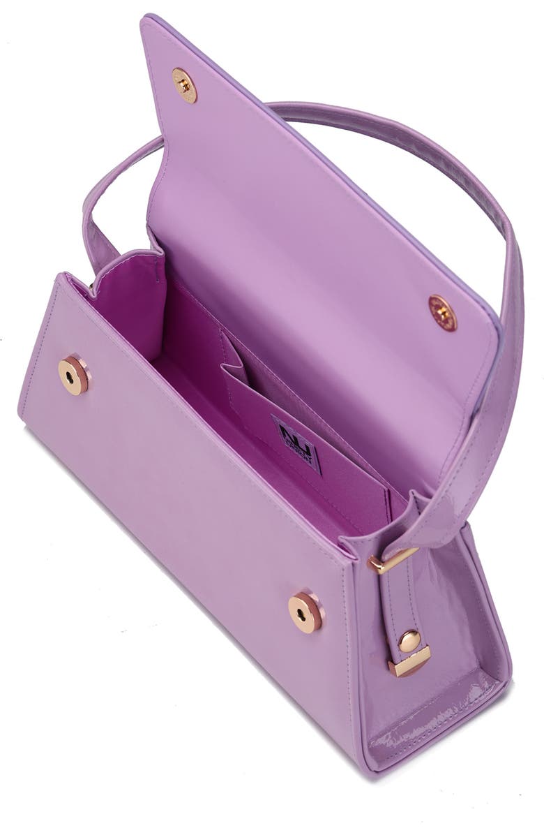 NINETY UNION Patent Faux Leather Handbag, Alternate, color, Lavender Multi