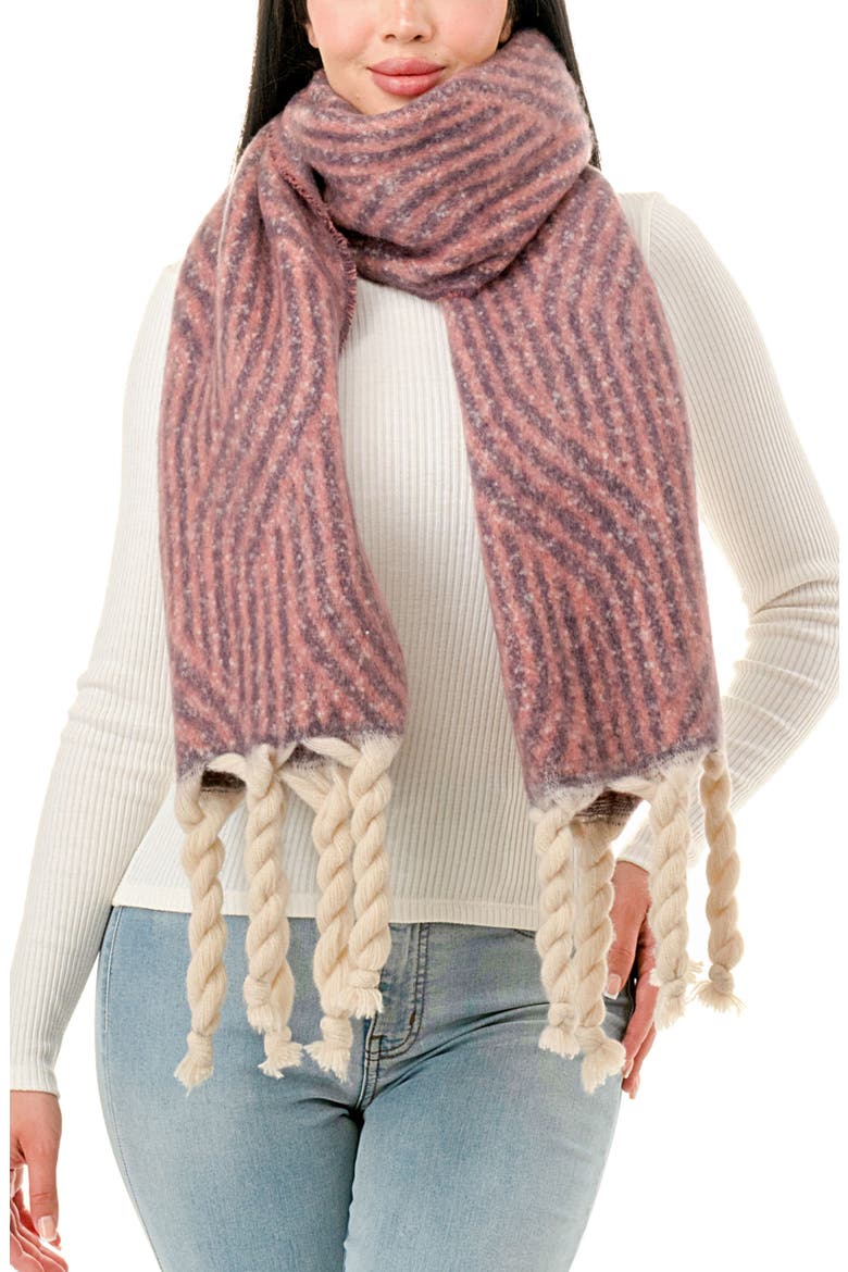 Pattern Scarf, Main, color, BERRY