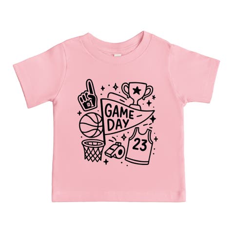 Basketball Game Day Doodles Short Sleeve T-Shirt (Toddler)