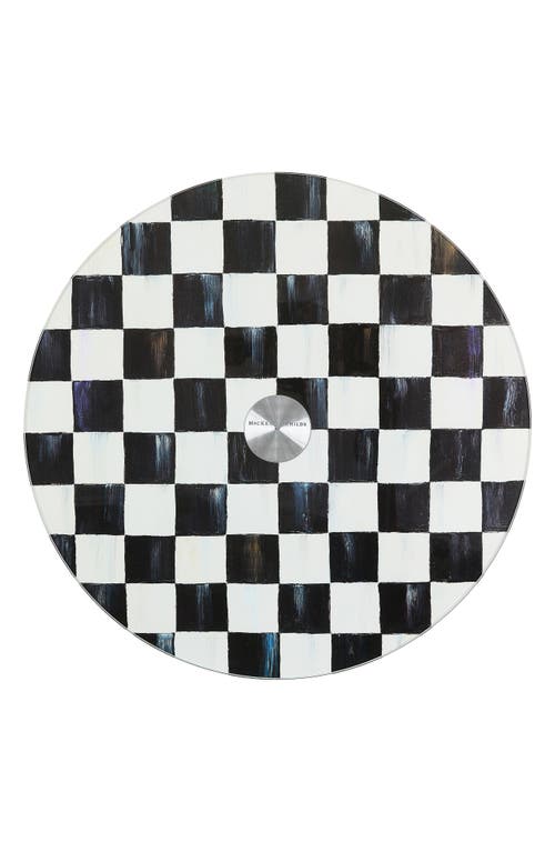 Mackenzie-childs Mackenzie Childs Courtly Check Glass Lazy Susan In Black