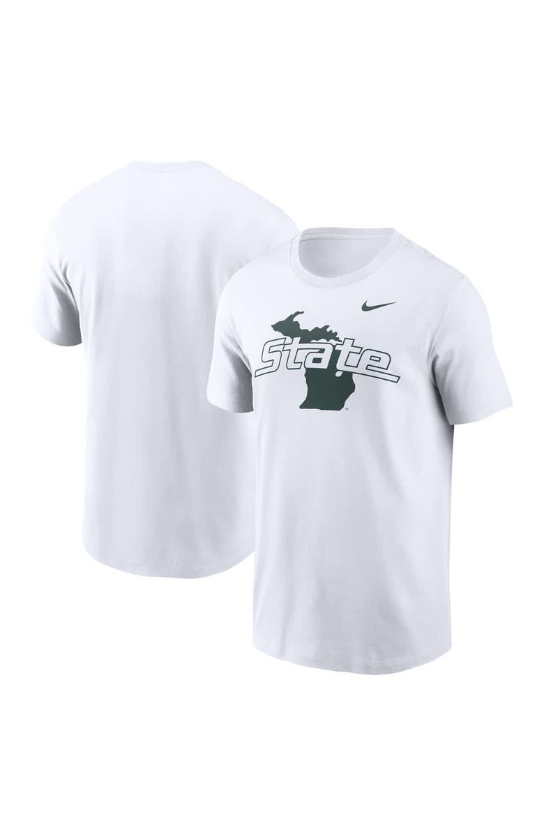 Nike Men's Nike White Michigan State Spartans Campus Local T-Shirt, Main, color, White