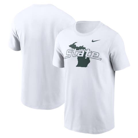 Men's Nike White Michigan State Spartans Campus Local T-Shirt