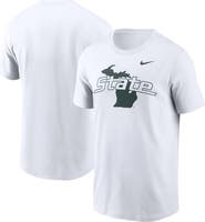 Nike Men's Nike White Michigan State Spartans Campus Local T-Shirt