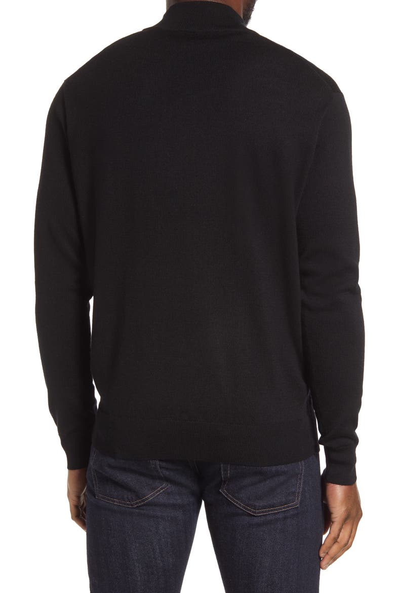 Crown Regular Fit Quarter Zip Pullover, Alternate, color, BLACK CAVIAR