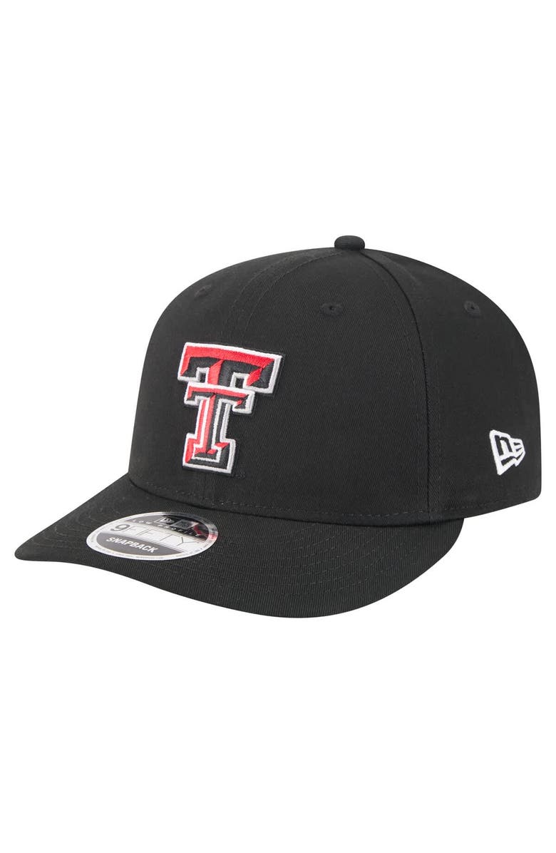 New Era Men's New Era Black Texas Tech Red Raiders Low Profile 9FIFTY Snapback Hat, Main, color, 