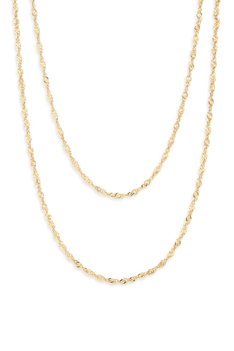 Singapore Layered Necklace, Alternate, color, GOLD