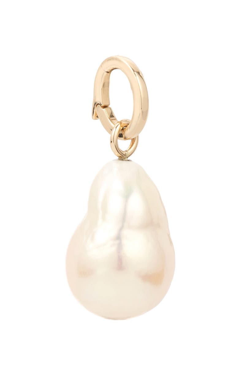 Adina Reyter Freshwater Pearl Charm, Alternate, color, Yellow Gold