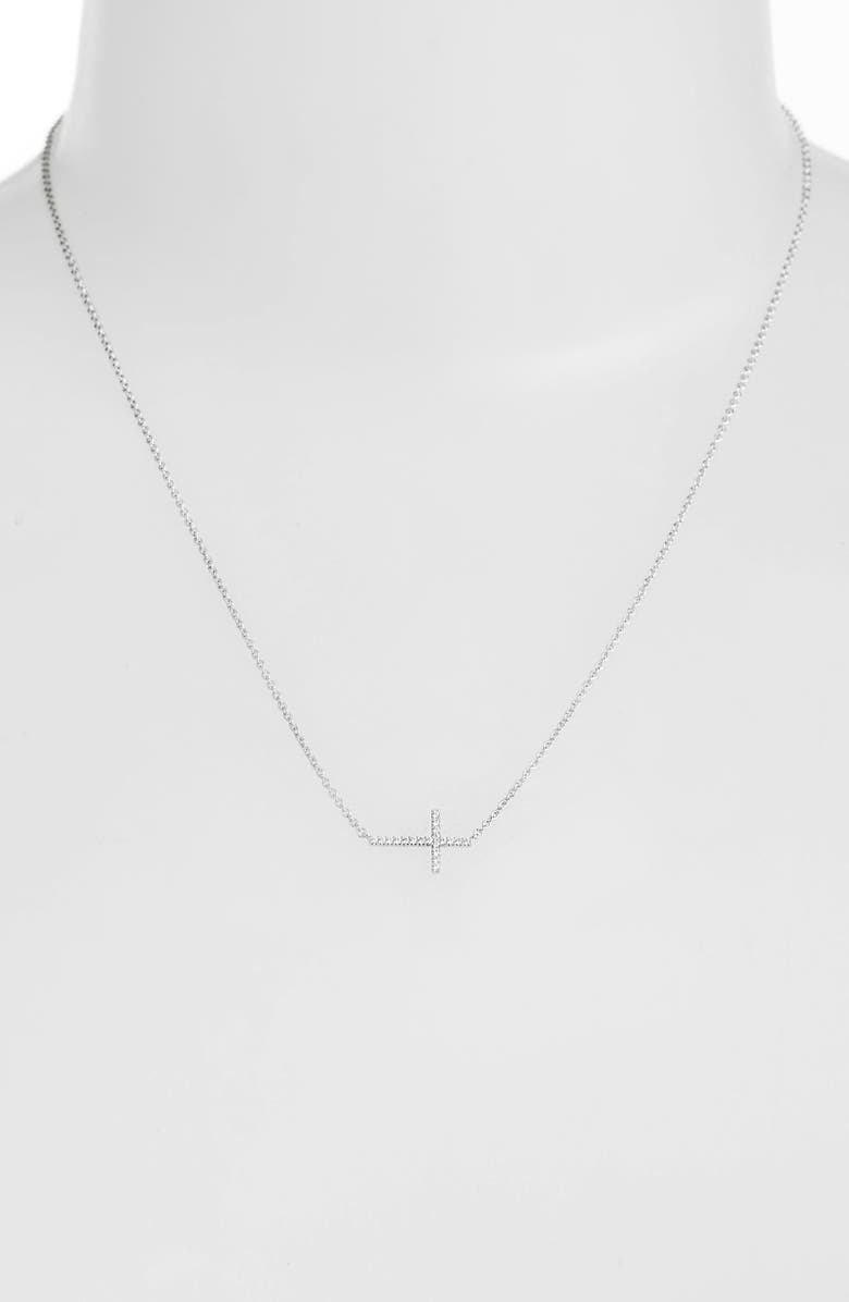 Nadri Cross Pendant Necklace, Alternate, color, 