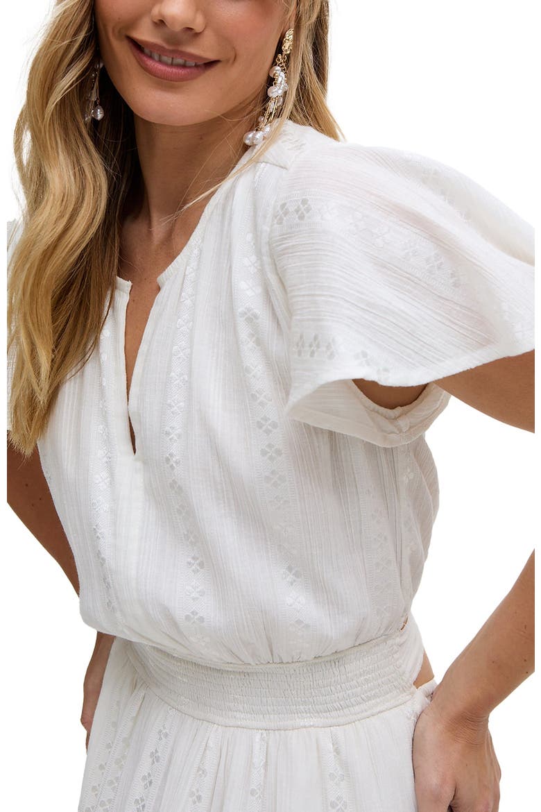 Candice Flutter Sleeve Maxi Dress, Alternate, color, White