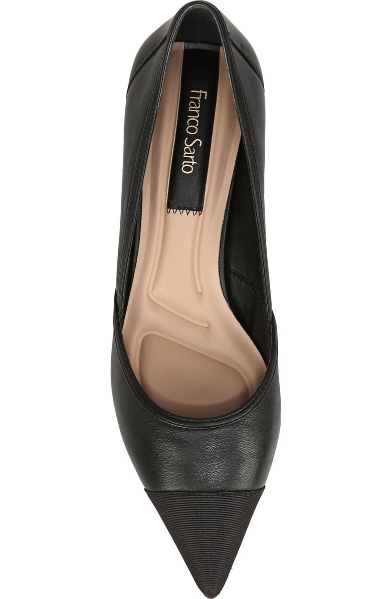 Franco Sarto Darcy Pointed Toe Kitten Heel Pump, Alternate, color, Black
