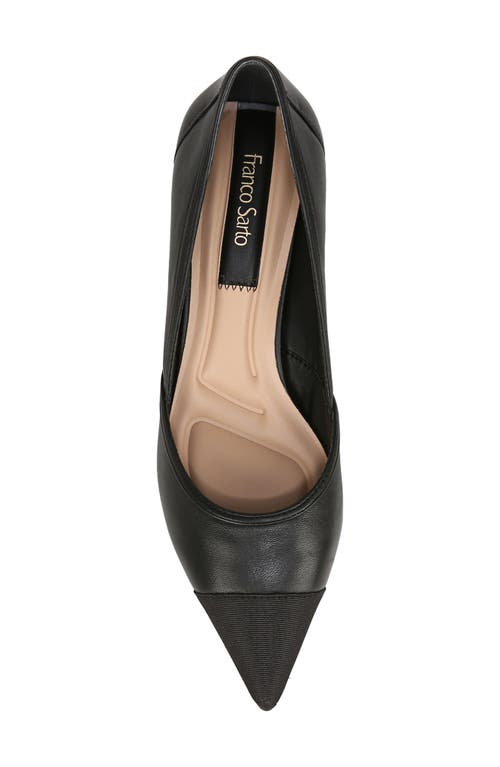 Franco Sarto Darcy Pointed Toe Kitten Heel Pump In Black
