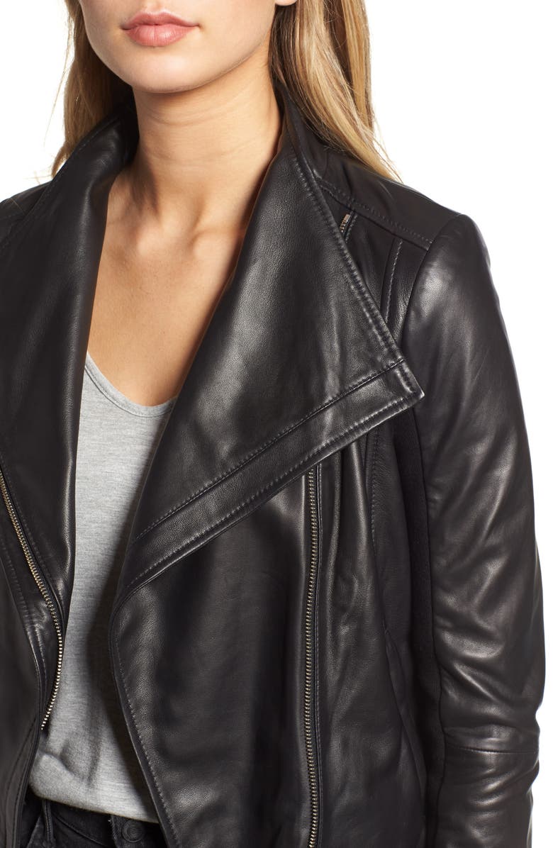 Chelsea28 Leather Moto Jacket, Alternate, color,