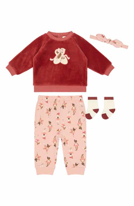 4-Piece Fleece Sweatshirt & Leggings Set