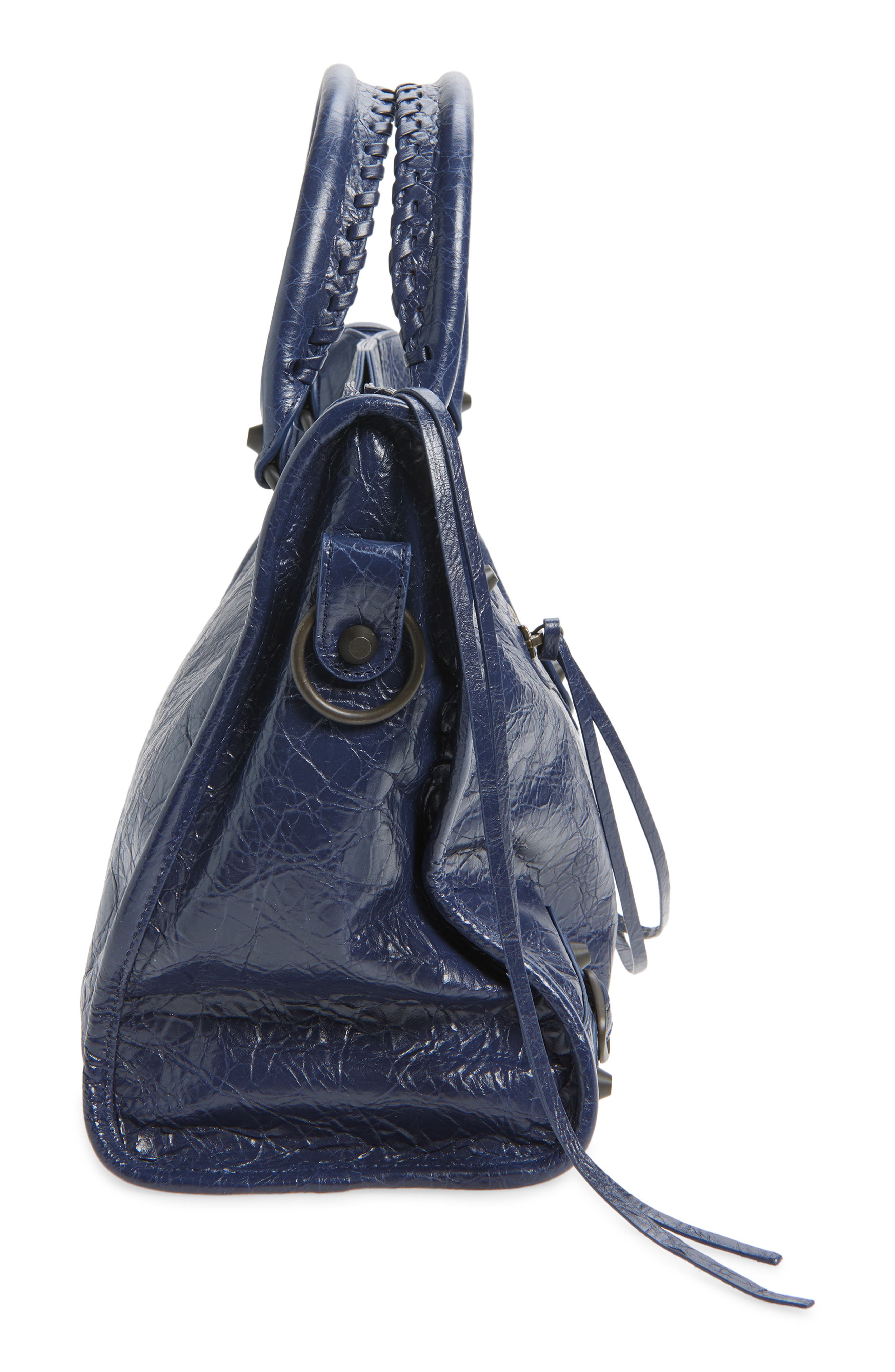 Medium Le City Leather Satchel, Alternate, color, 4649 DARK MAREE