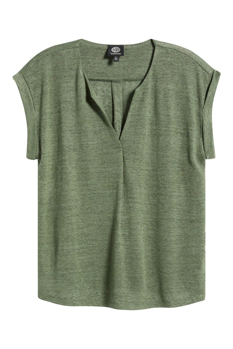 Caty Pleat Front Knit Top, Alternate, color, OLIVE MOSS
