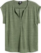 Bobeau Caty Pleat Front Knit Top