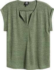 Bobeau Caty Pleat Front Knit Top