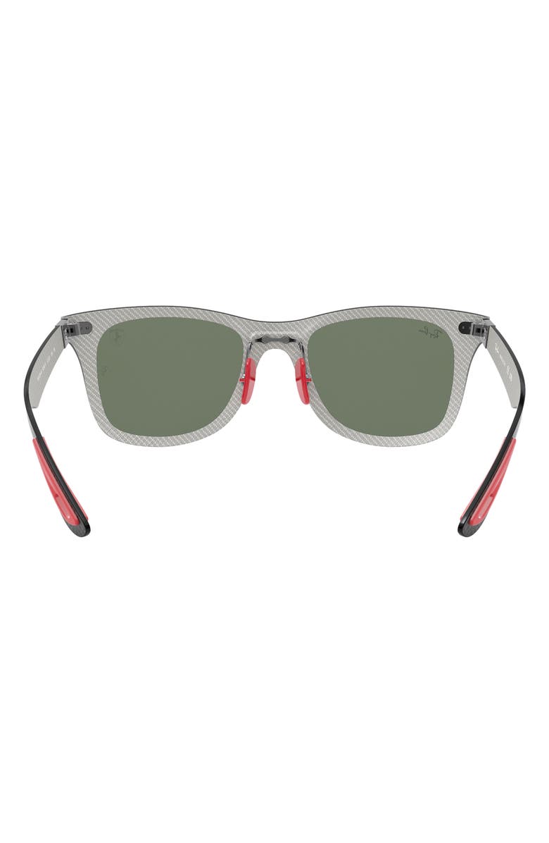 Ray-Ban 52mm Square Sunglasses, Alternate, color, Carbon / Matte Allutex / Green