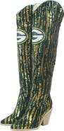 CUCE Cuce Green Bay Packers Over-the-Knee Two-Tone Sequin Boots