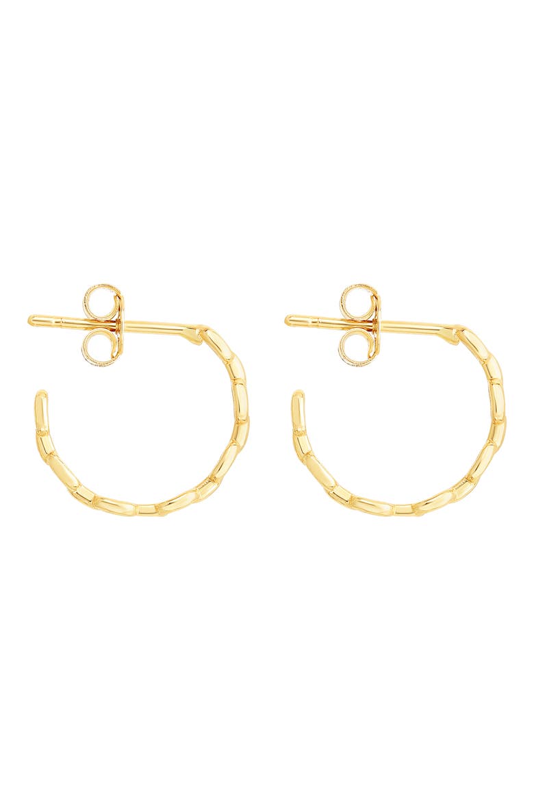 14K Gold Chain Link Hoop Earrings, Alternate, color, YELLOW GOLD