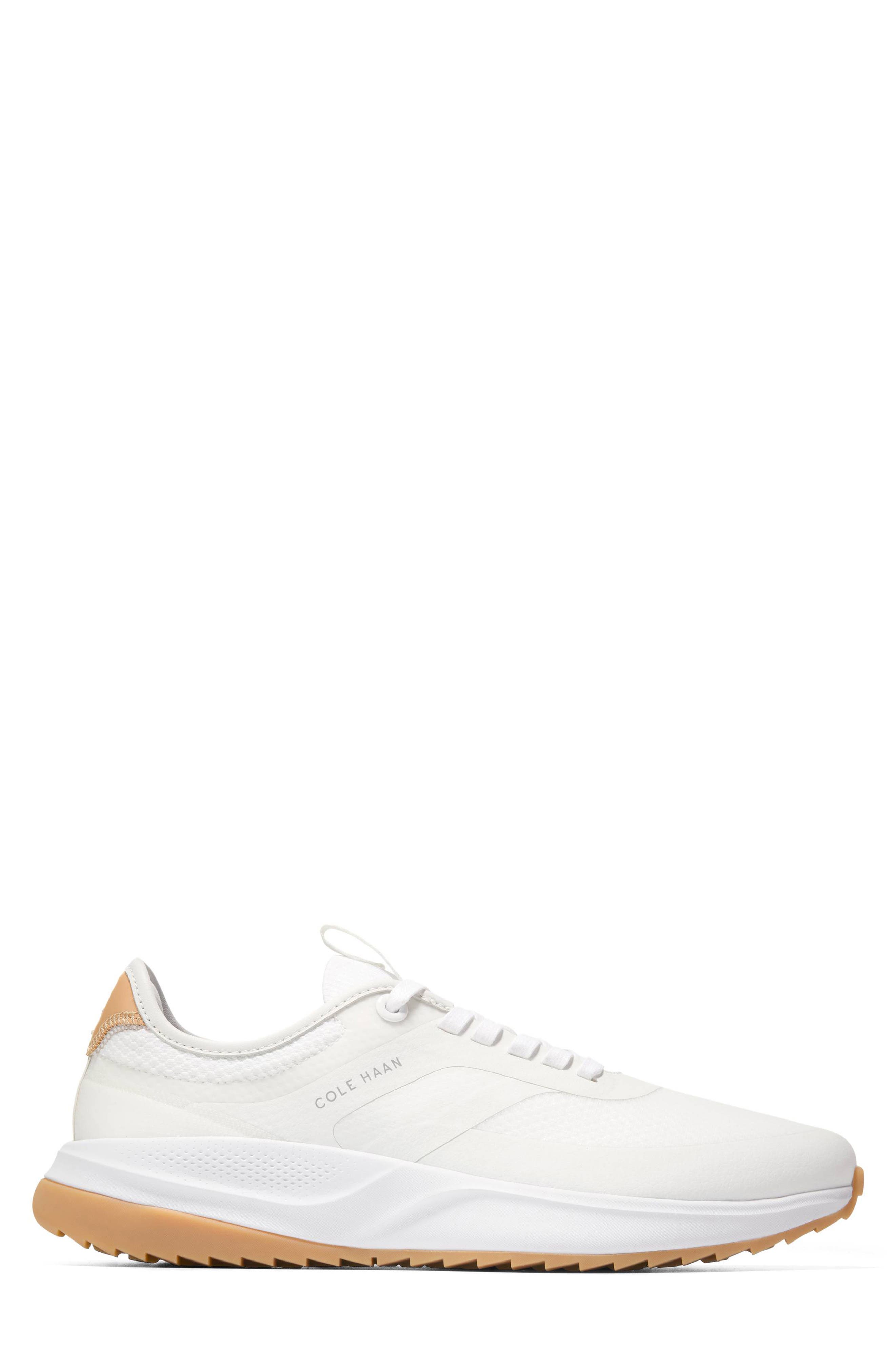 Cole Haan GrandPro Waterproof All Day Golf Shoe, Alternate, color, White/ Veg Tan/ White