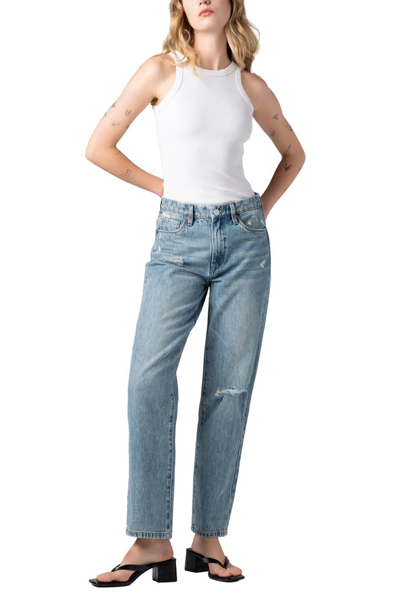 The Stanton Ripped Mid Rise Tapered Jeans, Alternate, color, FEELING ROSY