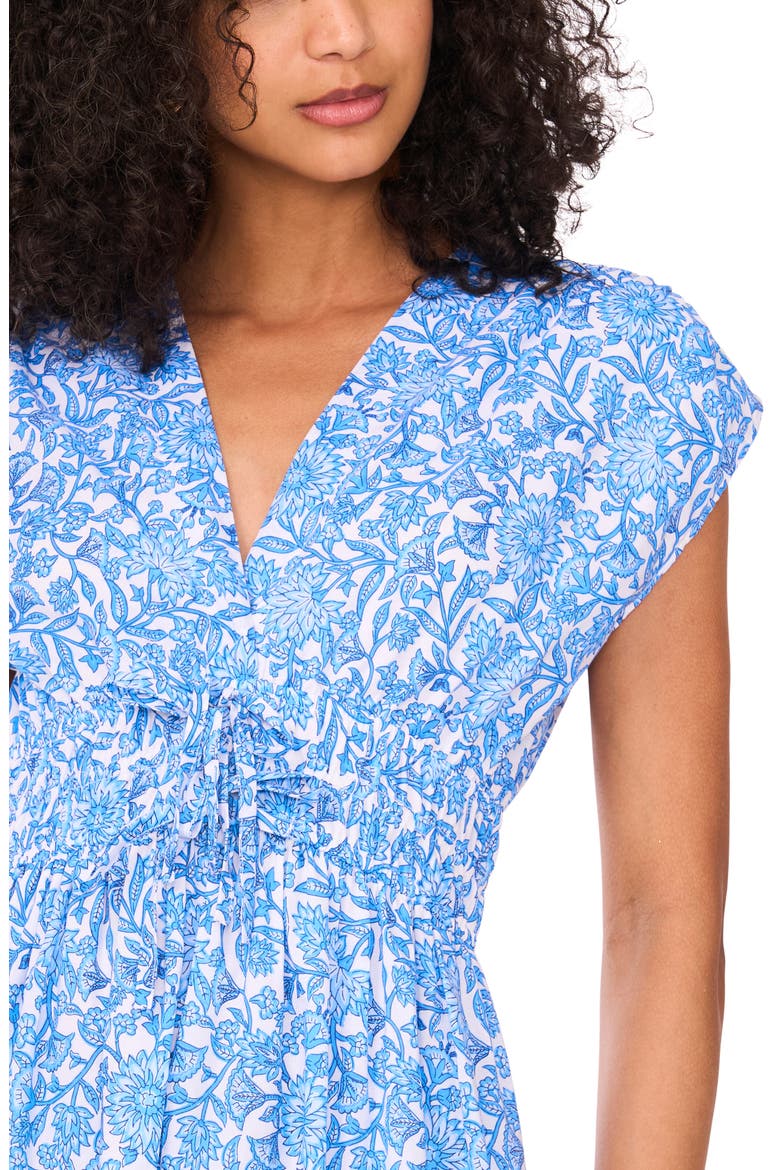 blue cap sleeve maxi dress Women's Wearever Cap-Sleeve Maxi Dress (Blue) (Size: S)