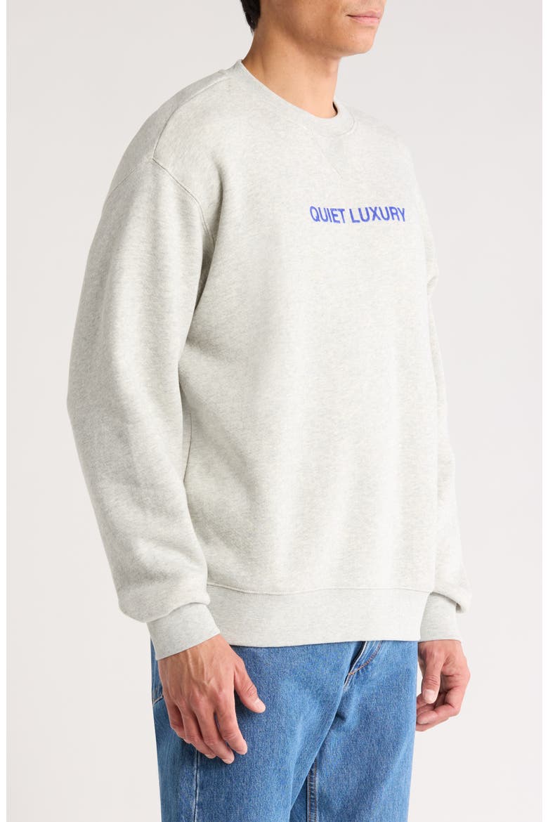 Quiet Luxury Crewneck Sweatshirt, Alternate, color, ASH