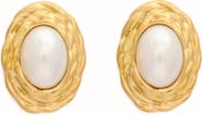 Petit Moments Oval Mother-of-Pearl Stud Earrings