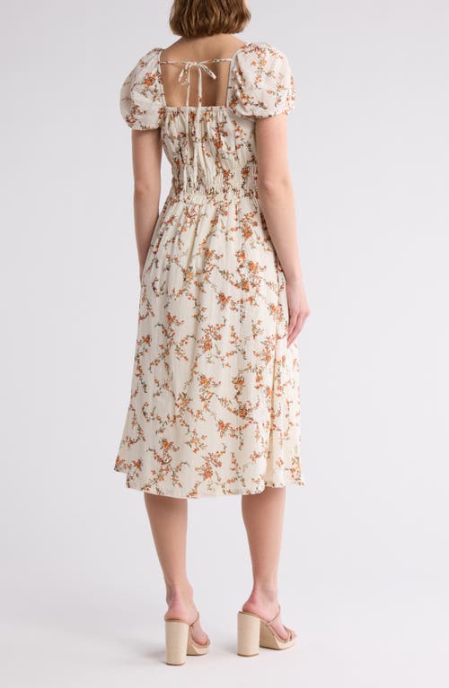 Melrose And Market Puff Sleeve Midi Dress