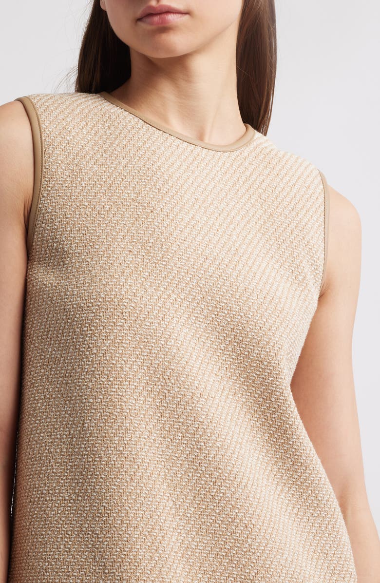 rag & bone Frances Sleeveless Tweed Dress, Alternate, color, Beige
