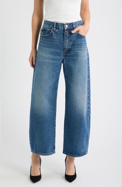 The Bow High Waist Crop Wide Leg Jeans