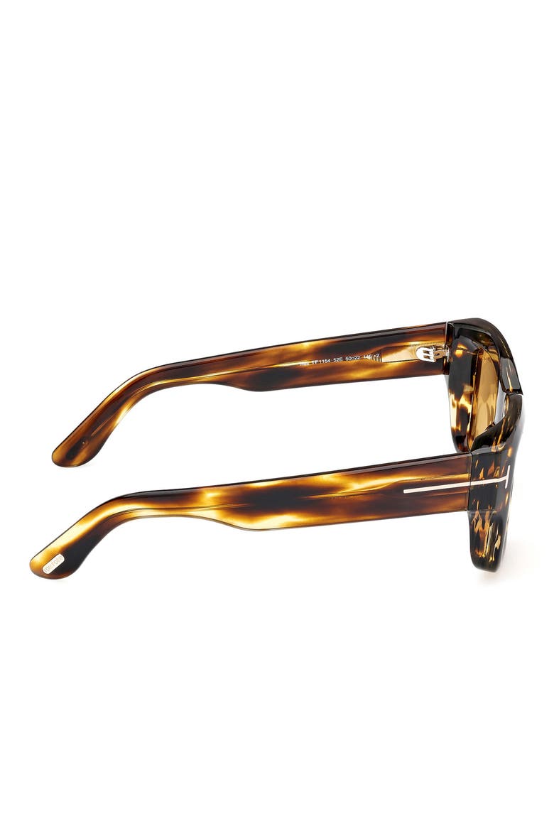 Ilias 50mm Square Sunglasses, Alternate, color, SHINY HONEY BROWN / AMBER