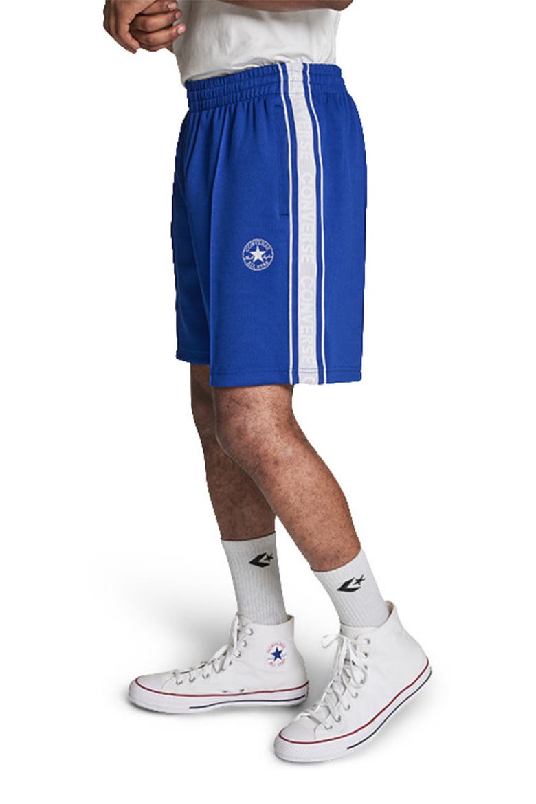 Racing Stripe Shorts, Alternate, color, CONVERSE BLUE