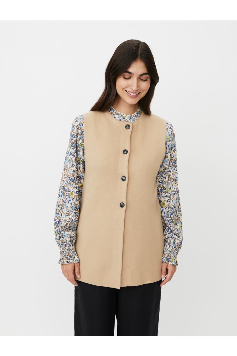 MaLinbine Longline Sleeveless Cardigan, Main, color, Incense