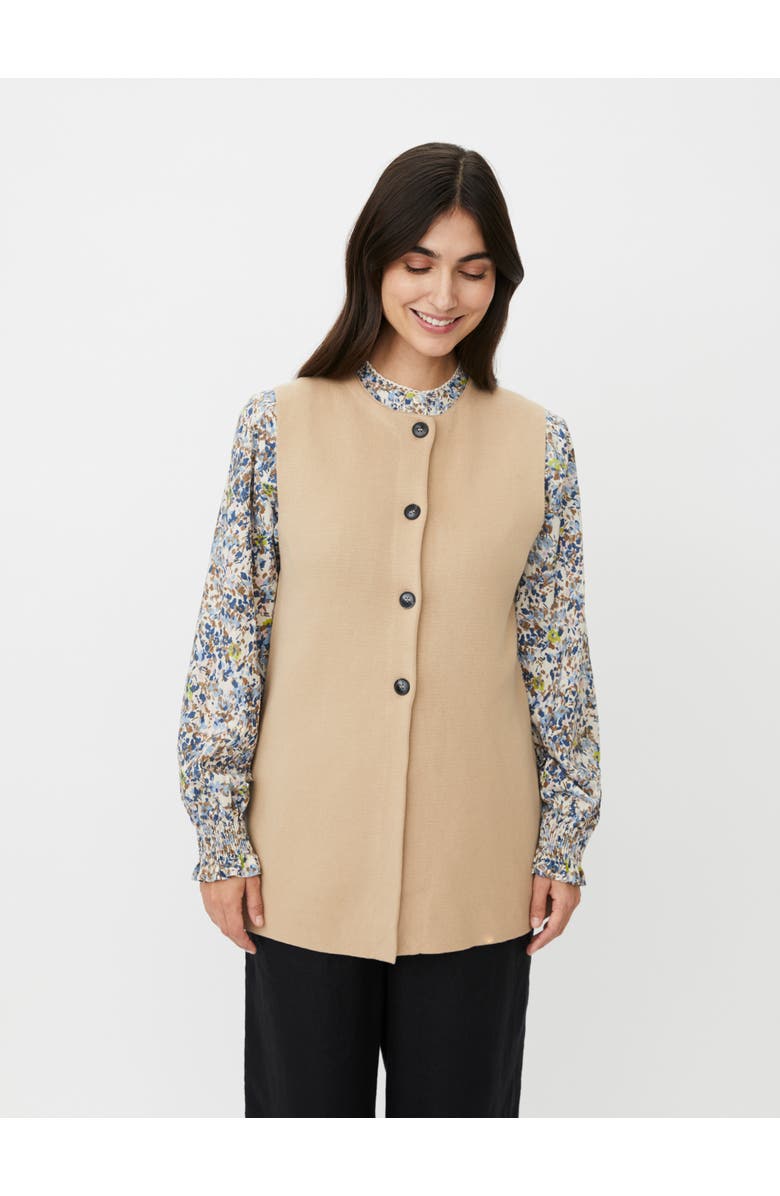Masai Copenhagen MaLinbine Longline Sleeveless Cardigan, Main, color, Incense