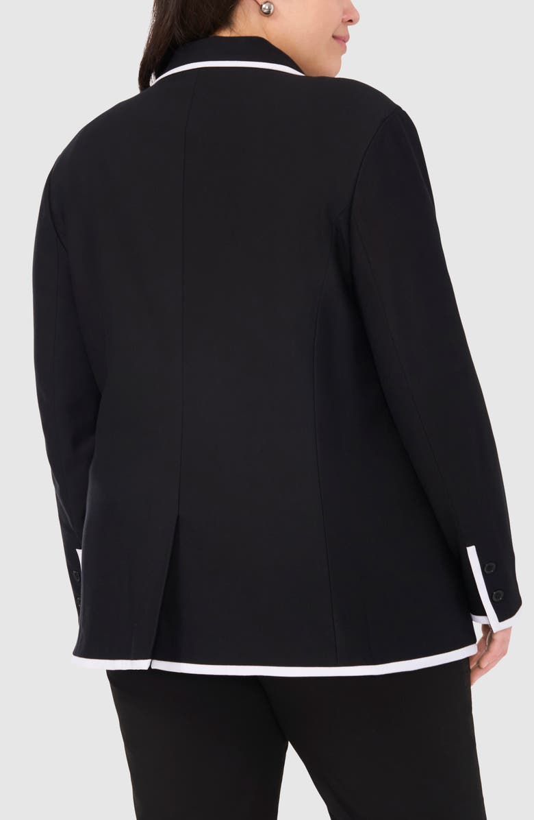 Halogen<sup>®</sup> Tipped Knit Blazer, Alternate, color, Rich Black 060