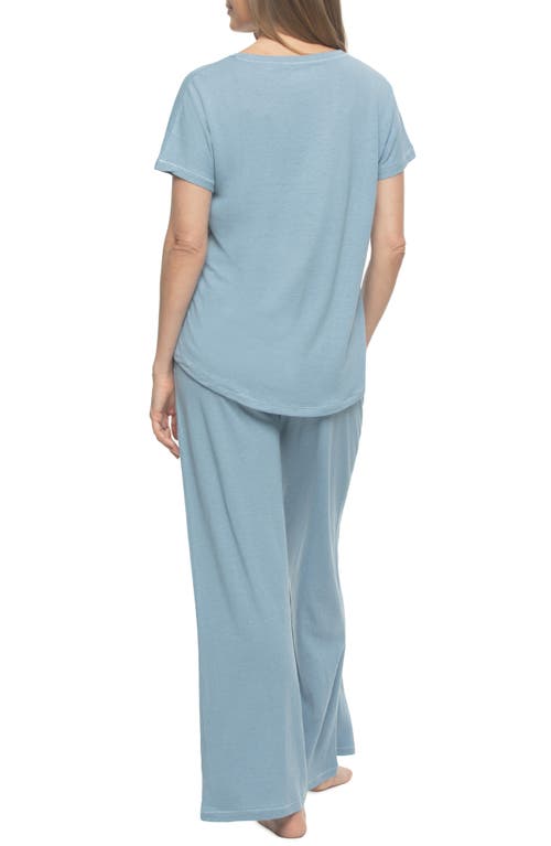 Felina Lauren Pajamas In Dusty Blue