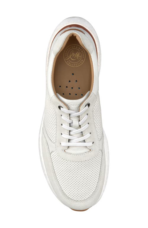 Johnston & Murphy Briley Perforated Sneaker In White