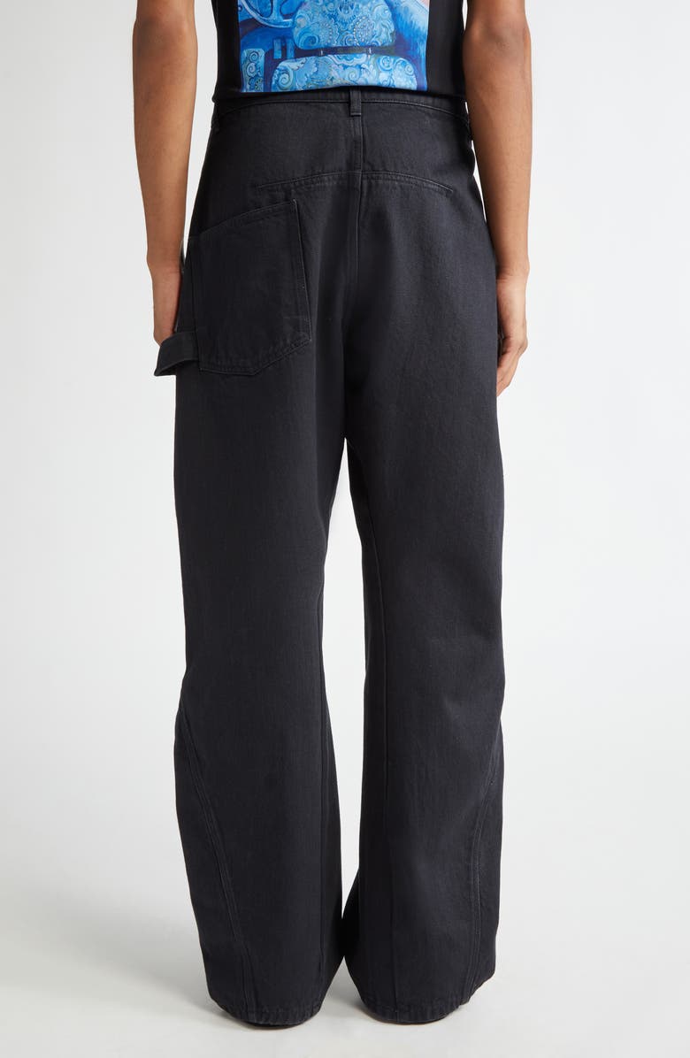 JW Anderson Twisted Workwear Jeans, Alternate, color, Black